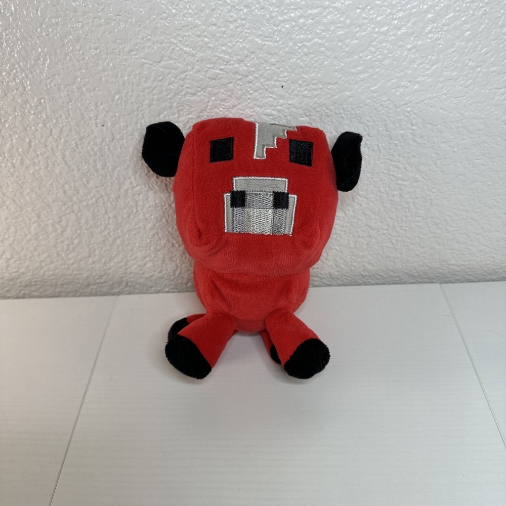 Minecraft MOOSHROOM Plush - Stuffed Animal COW Toy Gift Kids Red 6" No Tag